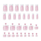 NHIXK 60Pcs White French Tip Press on Nails & Press on Toenails Set, Square Press on Nails Medium Fake Nails French False Toenails Full Cover Stick on Nails for Women Manicure Kit