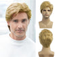 Baruisi Men Wigs Short Blonde Wig Synthetic Heat Resistant Natural Halloween Cosplay Hair