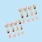 Spring Flower Press on Nails Short Square Fake Nails Glossy Pink Acrylic Nails Press on False Nails with Floral Designs Spring Summer Glue on Nails Short Stick on Nails for Women Nail Art Decor 24PCS