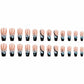 juggssa Press on Nails Long Glossy Blue Ombre Flame Acrylic Nails 24pcs Set with Glue Stick on Nails for Women Spring Summer Manicure Nail Art