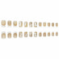 French Press on Nails Medium Square Shape Fake Nails with Butterfly Designs White French Tip Nails Glossy Rhinestone Acrylic Full Cover Stick on Nails for Women Elegant Glue on Nails False Nails 24PCS