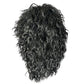 Watt's Wigs - 80s Hair Metal Rocker Costume Set - Glam Rock Band Black Curly Wig with Paisley Print Stretch Fabric Headband, Color Tattoo Sleeve, and Biker Glove - One Size Fits All (Black)