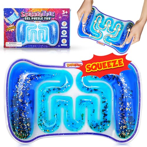 Squishy Sensory Toys for Kids - Fidget Sensory Toys for Autistic Children Special Needs, Sensory Toys for Kids with Autism - Sensory Fidget Toys with Filled Goo for Calming Down Classroom
