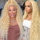 WPPIKK 613 Lace Front Wig Human Hair 180 Density Blonde Wig Human Hair Wet and Wavy Wigs for Black Women Glueless HD Lace Frontal Wigs (28 Inch)