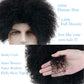 BECUS 8 Inch Afro Wig for Black men Short Kinky Curly Human Hair Wigs for Black Men Short African American Male Afro Wig (Natural Spiral Black #1B)