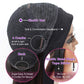 Headband Wig Human Hair Body Wave Headband Wigs for Black Women 20 Inch None Lace Front Wig Human Hair Wear and Go Glueless Wigs Machine Made Brazilian Virgin Human Hair Headband Wig Natural Color