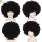 BECUS Afro Wig Men 70s 80s Black Hair Wig Fluffy Large Afro Wigs for Black Men Halloween Cosplay Disco Rocker Costume Wigs Fancy Funny for Party