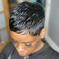 Short Pixie Cut Wigs for Black Women Short Natural Black Curly Wig With Bangs Synthetic Hair Pixie Wig for Women Pixie Cut Wigs Layered Hair Wig (Natural Black)