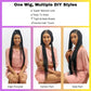 Wow Braids Box Braid Wig - Knotless Braided Wigs for Black women, with 360 glueless Full Swiss Lace Cap, & Human Baby Hair Frontal, Synthetic Long Neat African Handmade Braiding - 36 inch/Black