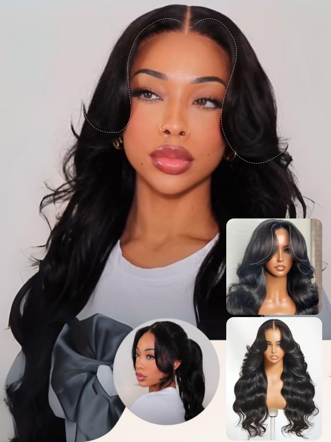 Sunber 13x4 Pre-Everything Wig With Loose Wave Face-Framing Layers And Side-Swept Bangs With Drawstring 180% Density 24Inch