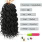 150 Strands Goddess Box Braids Crochet Hair Curly Braided Crochet Box Braiding Hair 14 Inch 3X Pre Looped Box Braid Crochet Braids Extensions 5 Packs Wavy Crochet Hair for Black Women