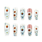 Spring Flower Press on Nails Long Coffin Fake Nails with Daisy Designs Spring Summer Glue on Nails Glossy Flower Acrylic Nails Full Cover False Nails with Glue Reusable Stick on Nails for Women 24PCS