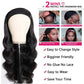 olimaruly Headband Wig Human Hair Body Wave Headband Wigs for Black Women Brazilian Virgin Hair 16 Inch Glueless Wigs Human Hair Headband Wig 150% Density Natural Color