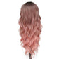 YruYptpaln Deep Wave Lace Front Wigs Wigs Glueless Wear And Go Wet and Wavy Lace Front Wigs Middle Part Wigs for White Women(Pink, One Size)