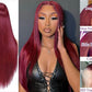 32 Inch Burgundy Wig Human Hair 99j Burgundy Lace Front Wigs Human Hair Red Human Hair Lace Front Wigs 200 Density 13x6 Hd Frontal Glueless Colored Wigs Human Hair Straight Wigs Human Hair Pre Plucked