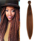 Pre Stretched Braiding Hair 26 Inch Ombre Red Kanekalon Braiding Hair Extensions Hot Water Setting Crochet Box Braids Hair (26 Inch (Pack of 1), Dark Brown)