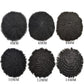 Man Weave Hair Unit for Black Men Curly Afro Brazilian Hair Replacement System Wig for American African Black Men Full Poly Skin All PU Injected Wave Hairpiece (1B# Off Black, 6MM Afro Wave)
