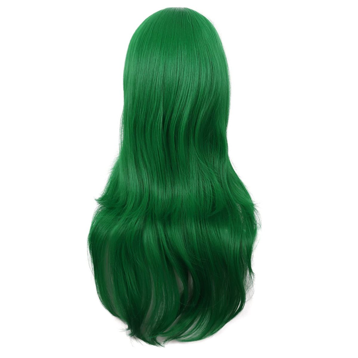 MapofBeauty 28 Inch Long Curly Hair Costume Cosplay Wig, Grass Green