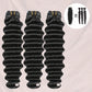 YISEA 16A Loose Deep Wave Bundles Human Hair (24 22 20 inches) Virgin Human Hair Bundles 100% Unprocessed Loose Deep Wavy 3 Bundles Thick Brazilian Remy Hair for Women Natural Color