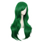 MapofBeauty 28 Inch Long Curly Hair Costume Cosplay Wig, Grass Green
