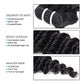 JTdebade Deep Wave Human Hair bundles 10 Inch 12A Grade Brazilian Human Hair 100% Virgin Weave Bundles Human Hair for Black Women (10'' 10'' 10'' 10'')