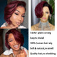Usexy Pixie Cut Lace Front Wig - 13x4x1 Human Hair Short Bob Wig - 99J Color Straight Pixie Cut for Black Women