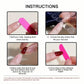 Short Square Press on Nails Fake Nails with Designs Glossy Purple Polka Dot Golden Star Pattern Acrylic Gel False Nail Kit Full Cover Reusable Artificial Stick on Nails for Women Manicure Decorations