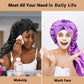 2pcs Long Satin Bonnets with Tie Band, Large Braid Bonnet Silky Hair Cap for Locs Women Sleeping, F