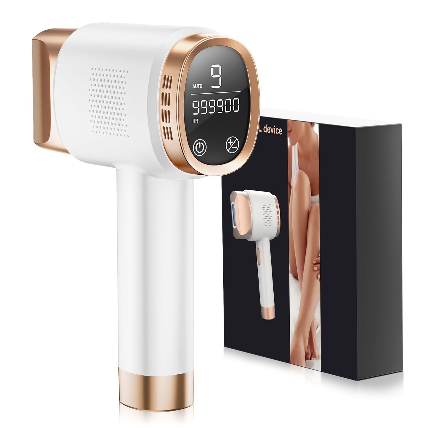 Aopvui IPL Laser Hair Removal for Women and Men, Permanent at-Home Hair Removal Device 999900 Flashes Hair Remover for Whole Body Use