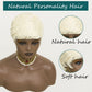 613 Blonde Pixie Cut Wig Short Wigs for Black Women Short Wavy Hair Replacement Blonde Pixie Synthetic Hair Curly Layered Wig With Bangs Short Cut Wigs for Black Women