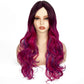 Sabosi Long Purple Ombre Curly Wig for Women Colorful Wig Cosplay Costume Wig Long Natural Loose Wavy for Halloween Costume Wig