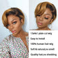 Usexy Hair Pixie Cut Lace Front Wigs Human Hair 0T30 Color 13x4x1 Lace Front Wigs Human Hair Short Bob Wigs Straight Lace Front Pixie Cut Wigs For Black Women