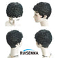 RUISENNA Short Human Hair Wigs Curly Pixie Cut Wigs for Women Glueless Remy Brazilian hair Wig Short Black Curly Wigs