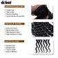 DÉBUT Wavy Long Synthetic Hair 6 Bundles with Easy Closure Body Wave High Temperature Fiber Hair Weave 7PCS 320g 1B Color