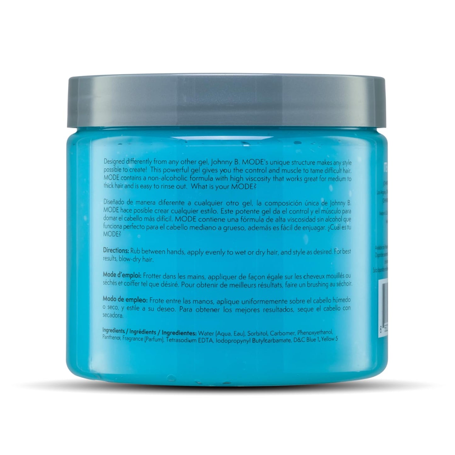 JOHNNY B. Mode Hair Styling Gel for Men, Alcohol-Free, Water Soluble 16 oz.