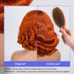 FASCARA Short Wig 350 Ginger Orange 16 Inch 180% Density Human Hair 13x4 HD Transparent Lace Front Wig with Baby Hair for Women