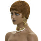 Short Wig for Black Women Dark Brown Pixie Cut Wig for Women Auburn Short Pixie Wigs With Bangs Synthetic Hair Pixie Wigs for Black Women Short Wigs (Dark Brown)