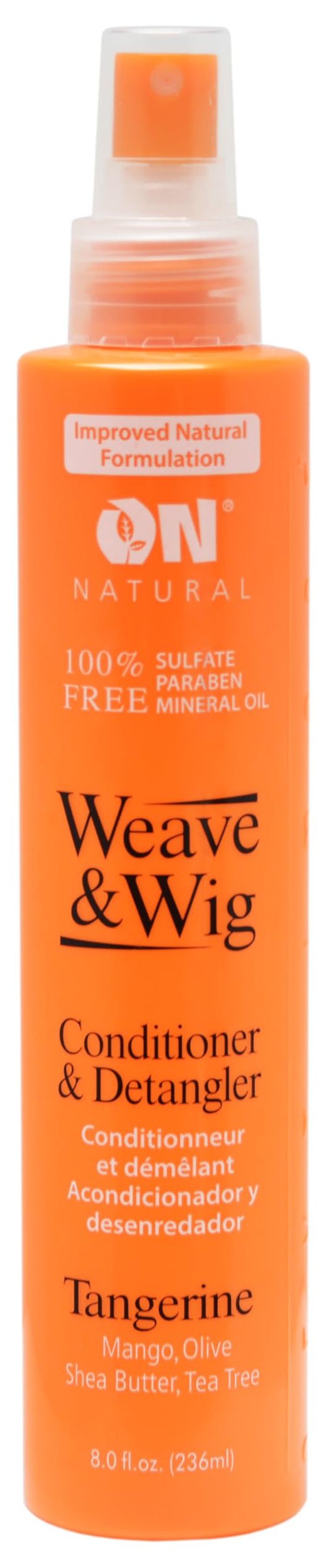 On Natural On Organic Premium Oil-free Weave & Wig Spray Tangerine, 8 Fluid Ounce