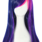MapofBeauty 24"/60cm Side Bangs Stylish Long Great Wavy Curly Cosplay Party Wig (Mixed Purple/Pink)
