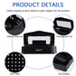 Gusnilo Nail Tool Sterilizer Box Plastic Disinfectant Container Barbicide Disinfectant Tray for Nail Tools, Tweezers, Hair Salon, Spa and Trimmer Manicure Equipment (Clear Lid, black)
