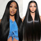 Ruibor 13x6 HD Lace Front Wigs Human Hair 200 Density Soft Straight Human Hair Wig Invisible Hairline HD Transparent Lace Frontal Wigs for Women Natural Black Color Glueless Wigs for Women 26 Inch