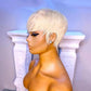PangDongLai Short Layered Pixie Cut Wigs for Black Women Pixie Cut Human Hair Wigs for Women10A Daily Use Hair Chic Elegent Brazilian Virgin Straight Human Hair (613)