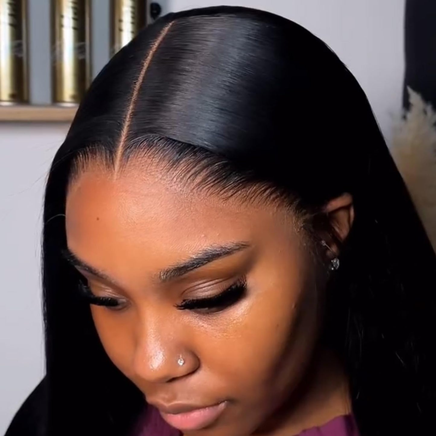 40 inch Wig Human Hair 13x6 Full HD Lace Front Wigs Human Hair Real Skinlike HD Lace Wig Pre Plucked 0.10mm Ultra-thin Lace Vivid Clean Hairline Bleached Tiny Knots 200 Density Straight Wigs for Women