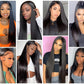QTHAIR 14A Virgin Straight Hair Transparent Hd Lace Closure (20inch) 4x4 Free Part 130% Density Top Swiss Lace Natural Black Color Straight Human Hair Closure with Baby Hair