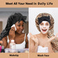 2pcs Long Satin Bonnets with Tie Band, Large Braid Bonnet Silky Hair Cap for Locs Women Sleeping, B