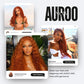 AUROO Ginger Bundles Human Hair Deep Wave Burnt Orange 350 Human Hair Bundles Curly Ginger Hair Unprocessed 10A Virgin Remy Weave Bundles Human Hair Sew In Soft Thick Single Bundles Human Hair 16 Inch