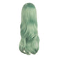 MapofBeauty 28" 70cm Long Curly Hair Ends Costume Cosplay Wig (Gray Green)