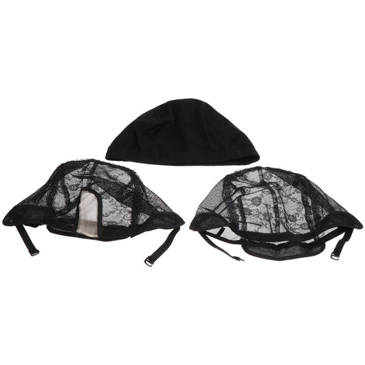 3pcs U-shaped Hair Care Hair Net Satin Wig Cap Elastic Wig Cap Wig Making Accessories Mesh Weave Cap Dome Wig Caps Breathable Net Wig Caps Net Cap Multifunction Lace Tool