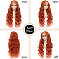 QZOQZO Ginger Lace Front Wigs Human Hair Body Wave 13x4 Transparent HD Lace Frontal Wigs Pre Plucked with Baby Hair for Black Women Human Hair Glueless Colored Wigs 28 inch