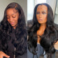 SISIFIRE Natural Lace Front Wigs for Women Loose Curly Wave Synthetic Lace Wigs with Baby Hair 13 * 4 Inch Deep Body Wave Lace Wig Preplucked Hairline Glueless Lace Front Wig